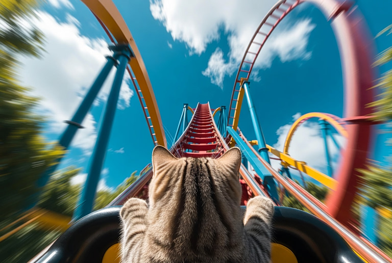 Η αντίδραση των γατιών σε Roller Coaster που ξεκίνησε να κατακτά το διαδίκτυο [βίντεο]