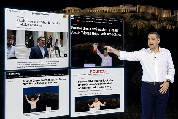 ΕΛ.Α.Σ.: Ο Αλέξης Τσίπρας επιστρέφει και κεντρίζει το ενδιαφέρον των ξένων ΜΜΕ