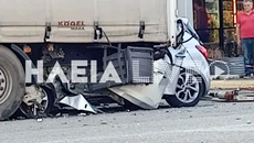 Σοκαριστικό τροχαίο με έναν 29χρονο νεκρό στη Ζαχάρω – Αυτοκίνητο «καρφώθηκε» σε νταλίκα