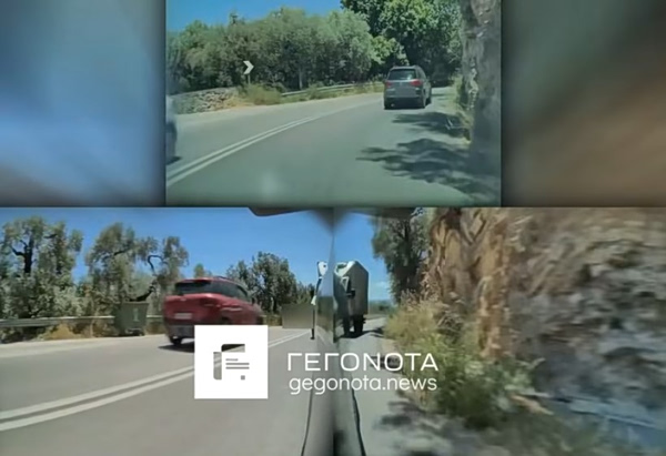 Βόλος: Φορτηγό βγαίνει στο αντίθετο ρεύμα σε στροφή – Παρά τρίχα μετωπική με διερχόμενους οδηγούς (βίντεο)