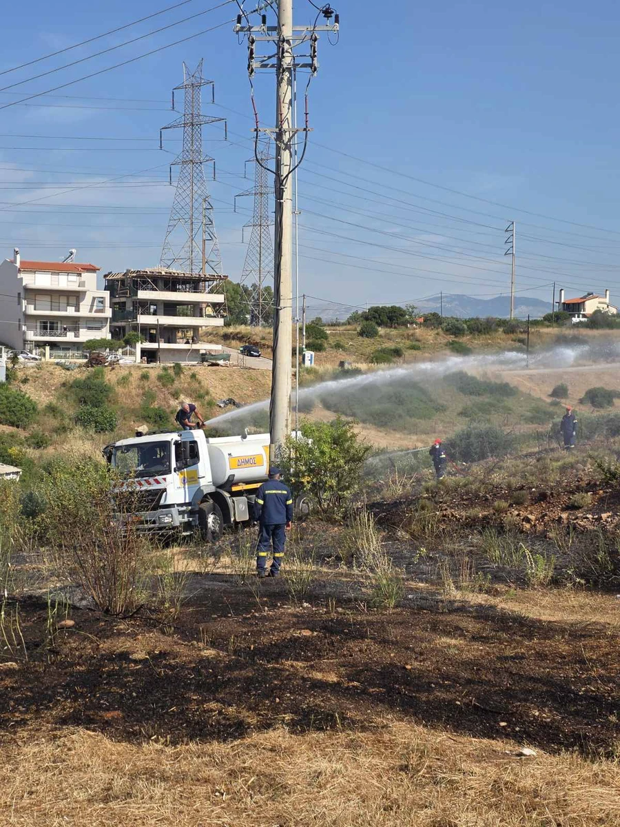 Δήμος Παλλήνης: Άμεση κατάσβεση της φωτιάς που εκδηλώθηκε σήμερα στο ρέμα Ανθούσας – Γέρακα, στην περιοχή ΟΣΑΜ