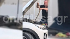 Λάρισα: Πυροσβέστες έβγαλαν φίδι 1,5 μέτρου από μηχανή αυτοκινήτου