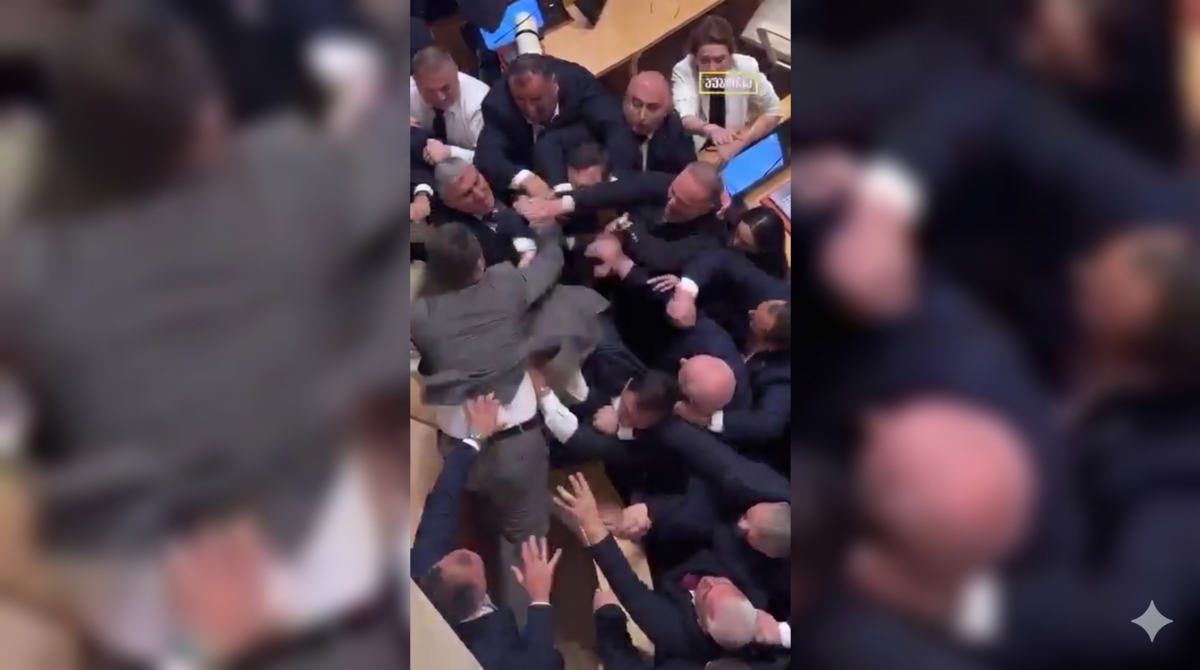 «Ρινγκ» το κοινοβούλιο της Γεωργίας – Άγριο ξύλο μεταξύ βουλευτών [βίντεο]