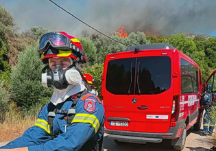Μεγάλη φωτιά στην Εύβοια – Eπιχειρούν 9 εναέρια μέσα – Ήχησε το 112