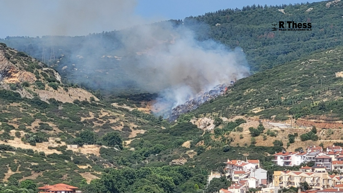 Θεσσαλονίκη: Φωτιά σε δασική έκταση στο Φίλυρο – Ήχησε το 112