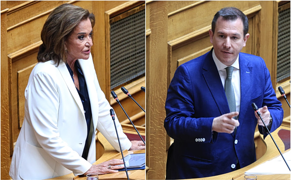 Βουλή: Κόντρα Μπακογιάννη – Δουδωνή για το άρθρο 86  – «Ανέλαβε ρόλο πεθερικών» – «Είμαι καλή πεθερά, το λέει και η νύφη μου»