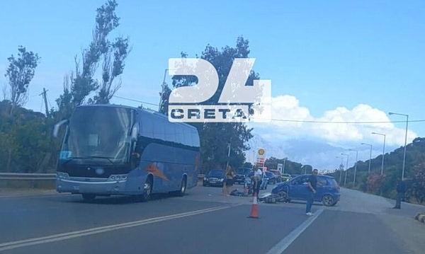 Κρήτη: Σοβαρό τροχαίο στον Άγιο Νικόλαο – Διασωληνωμένος νεαρός οδηγός μηχανής