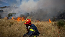 Φωτιά έξω από τη Σουρωτή Θεσσαλονίκης – Ηχησε το 112