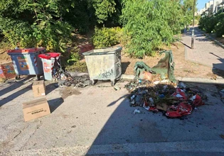 Για νεους βανδαλισμούς κάδων κανει λόγο ο Δήμος Βύρωνα