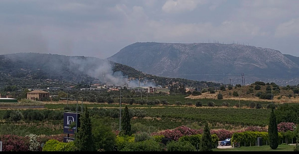 Οριοθετήθηκε η φωτιά στα Σπάτα: Είχε σταλεί μήνυμα από το 112