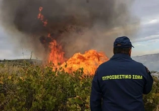 Φωτιά σε αγροτοδασική περιοχή στον Κολινδρό Πιερίας