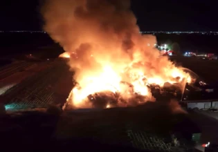 Φωτιά στη Λάρισα: Ολονύχτια μάχη με τις φλόγες στο εργοστάσιο ανακύκλωσης – Συνεχείς εκρήξεις