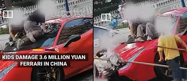 Παιδιά έκαναν τσουλήθρα σε Ferrari 500.000 ευρώ – H αντίδραση του ιδιοκτήτη [βίντεο]