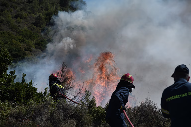 Φωτιά στο Μακρυχώρι Λάρισας - Δέκα πυροσβέστες στο σημείο