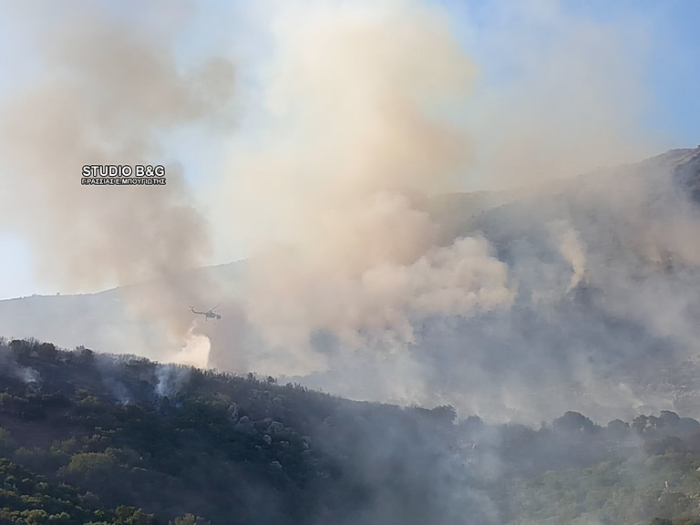 Φωτιά στην Αγία Ελένη Τροιζηνίας - Εντολή εκκένωσης από το 112 - Ενισχύονται οι πυροσβεστικές δυνάμεις