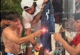 Ισπανοί οπαδοί δεν κατάφεραν να κάψουν φανέλα του Μέσι και τελικά την έσκισαν (vid)