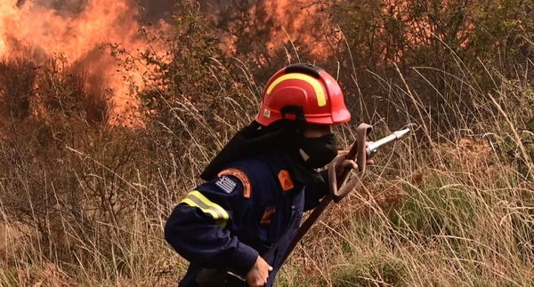 Φωτιά σε δασική δύσβατη περιοχή στη Χρυσούπολη