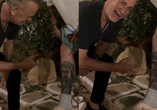 Εδώ, στην Ελλάδα: Ο Τομ Χανκς συνάντησε θαυμαστή που τον είχε τατουάζ