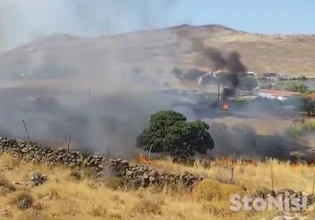 Φωτιά στο Καλό Λιμάνι στη Λέσβο – Μήνυμα από το 112