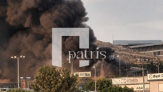 Στις φλόγες λεωφορείο στο αεροδρόμιο Ηρακλείου – Μεγάλη κινητοποίηση της Πυροσβεστικής