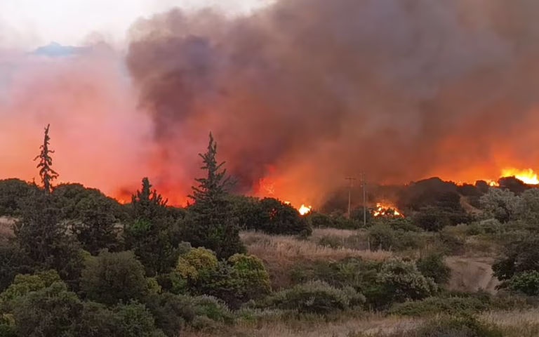 Μεγάλη φωτιά στο Ωραιόκαστρο Θεσσαλονίκης – Δίπλα στα σπίτια οι φλόγες – Εντολή εκκένωσης της Ανθούπολης